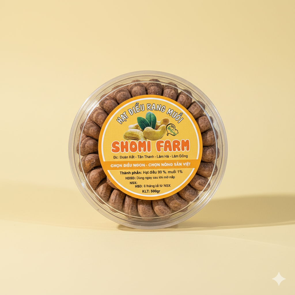 Điều Rang Muối Bình Phước - Hộp Tròn 450g 3