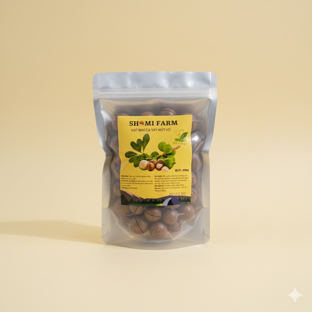 Macca Sấy Nứt Vỏ - Túi Zip